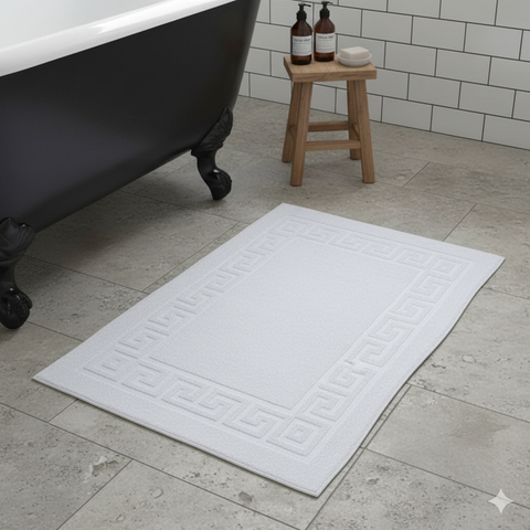 Luxury Bath Mat 50x80cm UAE - INFINI HOMES Premium Cotton Hotel Quality Set of 2 Dubai | سجادة حمام فاخرة 50×80 سم الإمارات - طقم قطن فاخر جودة فندقية قطعتين دبي