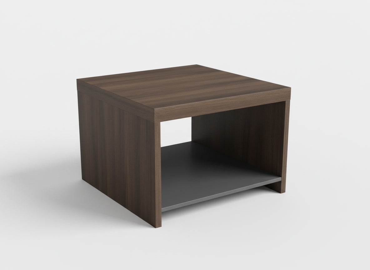 Coffee Table 60x60cm Walnut Grey - Modern Living Room Furniture UAE