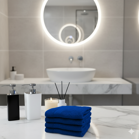 مناشف حمام قطنية وردية فاخرة - مجموعة إنفيني هومز الإمارات أبوظبي | Premium Pink Cotton Bath Towels - INFINI HOMES Collection UAE Abu Dhabi