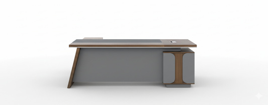 L Shaped Office Desk with Drawers 200x160cm - Executive Office Table UAE | INFINI HOMES