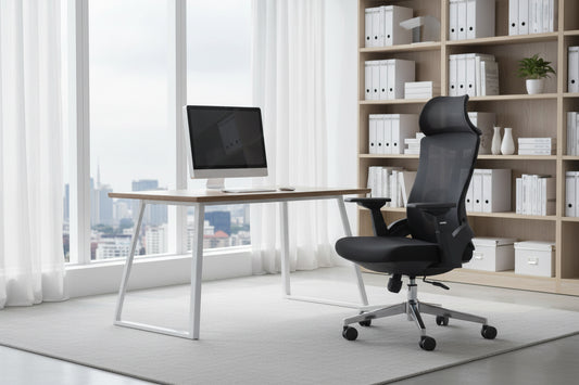 Executive Office Chair Dubai | Rocky HB High Back Chair with Chrome Base | BIFMA Certified | UAE