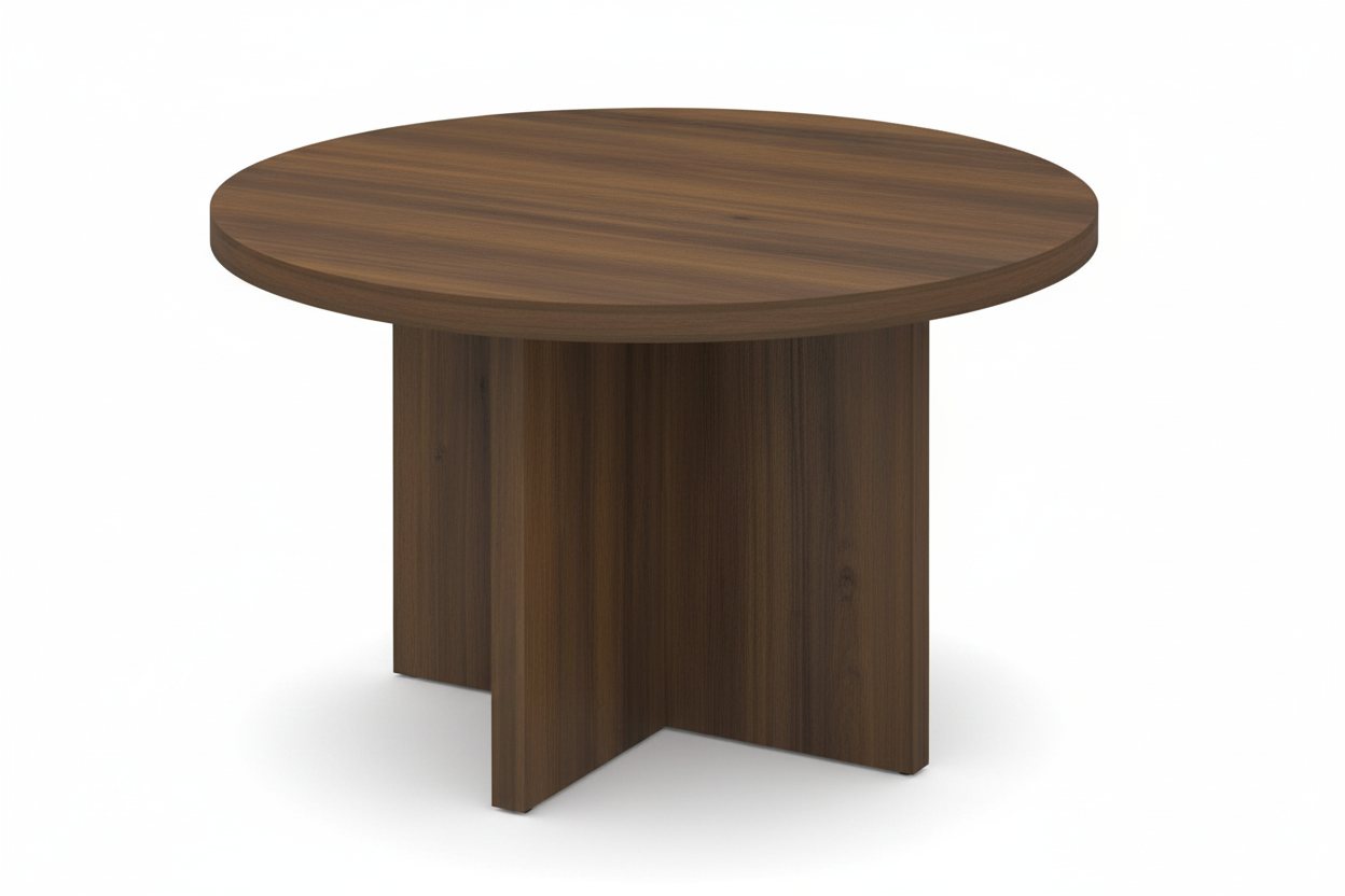 Round Dining Table 120cm Walnut Grey - Modern Kitchen Table UAE | INFINI HOMES