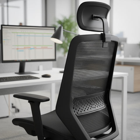 Premium High Back Office Chair Dubai UAE - Headrest & Lumbar Support | DIAMOND Series