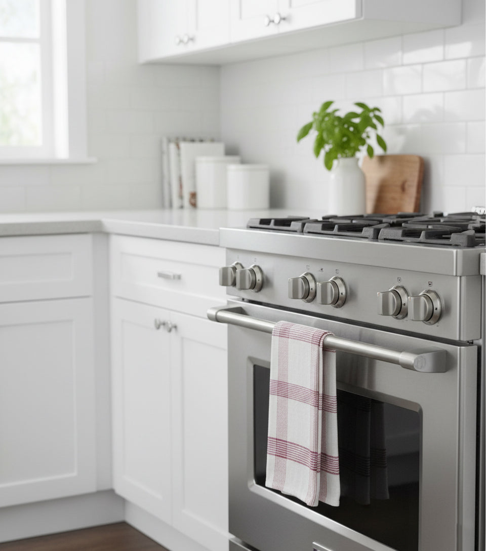 Premium Tea Towels UAE | Pink Blue Multi Checks Kitchen Towels Dubai Abu Dhabi | INFINI HOMES