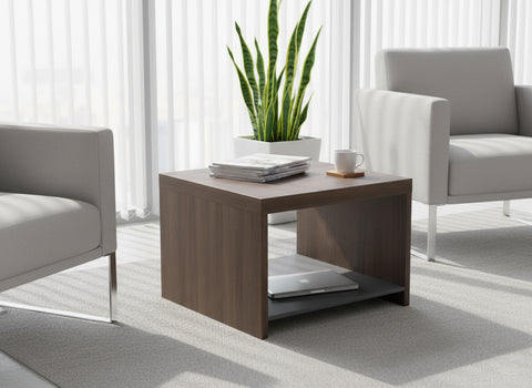Coffee Table 60x60cm Walnut Grey - Modern Living Room Furniture UAE