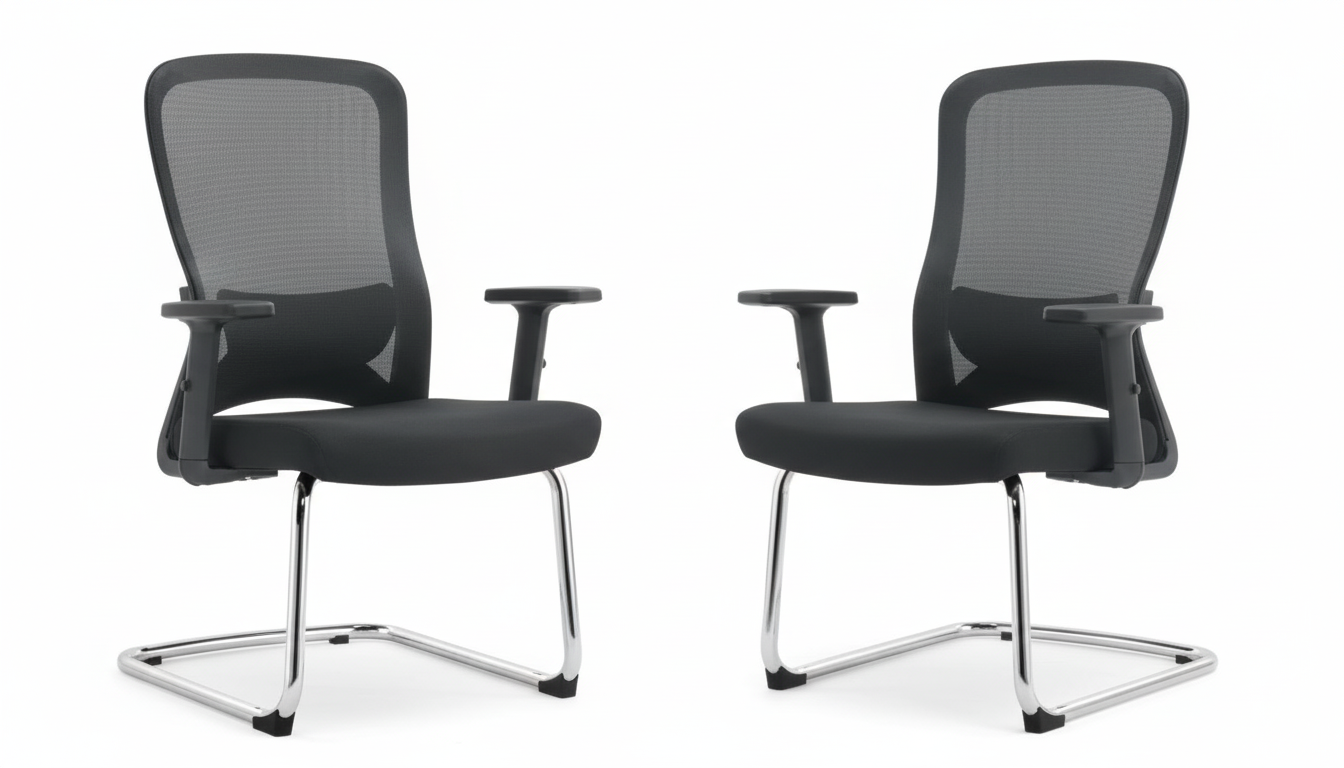 INFINI HOMES Visitors Chair UAE - Model Sammy VC Mid Back Mesh Chrome Frame Dubai Abu Dhabi Sharjah