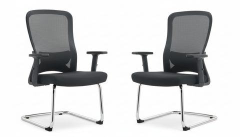 INFINI HOMES Visitors Chair UAE - Model Sammy VC Mid Back Mesh Chrome Frame Dubai Abu Dhabi Sharjah