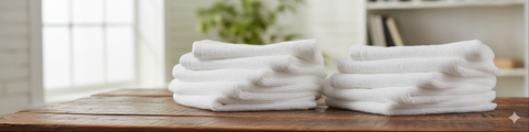 Premium White Cotton Face Towel Set UAE - Hotel Spa Quality 600 GSM Combed Cotton Dubai Delivery | مجموعة مناشف الوجه القطنية البيضاء الفاخرة الإمارات - جودة فندقية سبا 600 جرام قطن ممشط توصيل دبي