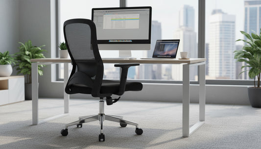 INFINI HOMES Medium Back Mesh Chair UAE - Model Sammy MB BIFMA Certified Adjustable Headrest Dubai Abu Dhabi Sharjah