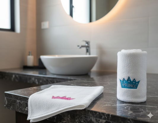 طقم مناشف قطنية مطرزة دبي | Embroidered Cotton Towel Set Dubai Abu Dhabi Premium Quality UAE