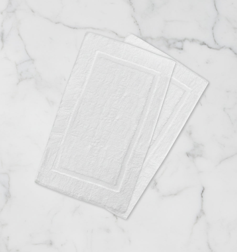 Premium White Bath Mat Set UAE | 1000 GSM Cotton 50x80cm Dubai Abu Dhabi