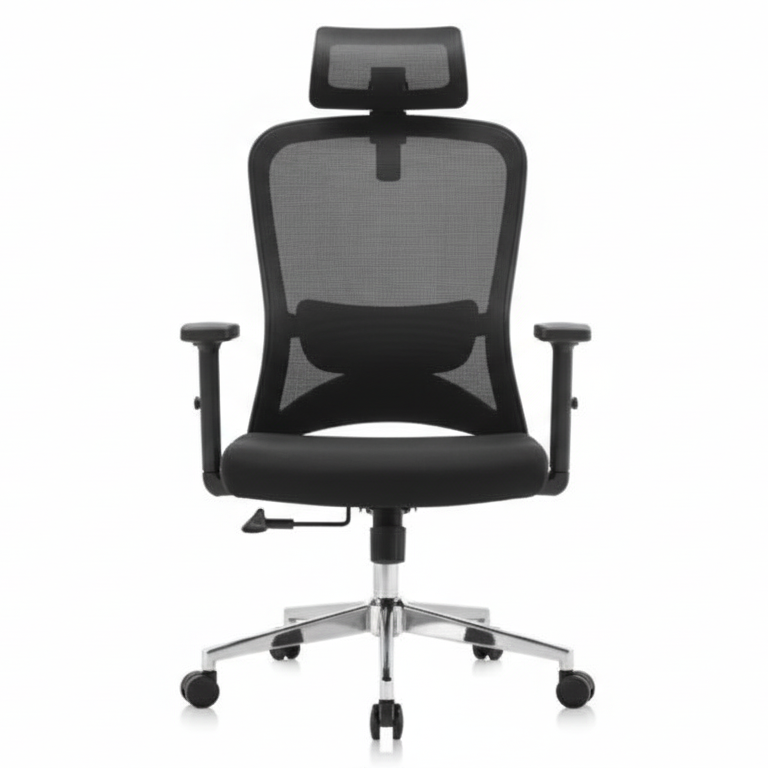 High Back Mesh Office Chair with Lumbar Support - Ergonomic Chair Dubai UAE | INFINI HOMES