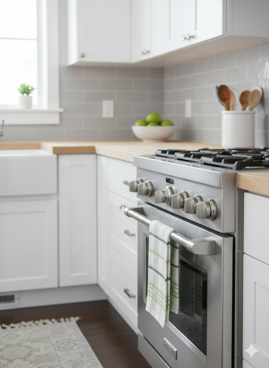 Green Kitchen Towels UAE Set of 6 | Multi Checks Tea Towels 50x70cm Dubai Abu Dhabi | INFINI HOMES