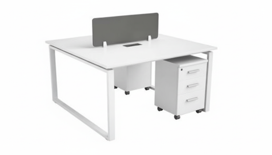 2 Person Office Workstation Desk with Drawers 140x140cm - Dubai UAE