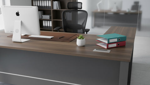 Office Desk with Side Table 160x80cm - Modern Executive Workstation Dubai UAE | INFINI HOMES