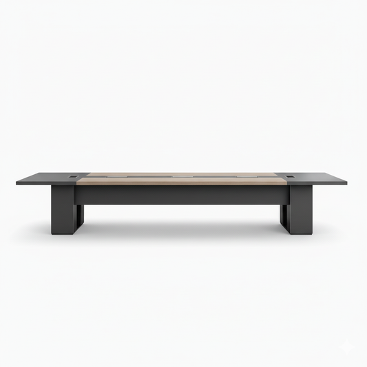 INFINI HOMES Meeting Table UAE - Model KN-WN-201-72 Walnut Grey 720x148cm Dubai Abu Dhabi Sharjah