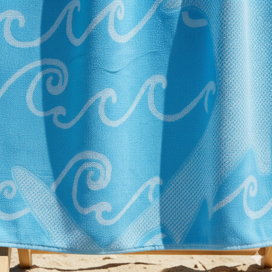 منشفة بحرية جاكار أسماك القرش الإمارات | Marine Sharks Jacquard Beach Towel UAE Dubai 86x162cm 390GSM Ocean Adventure Theme