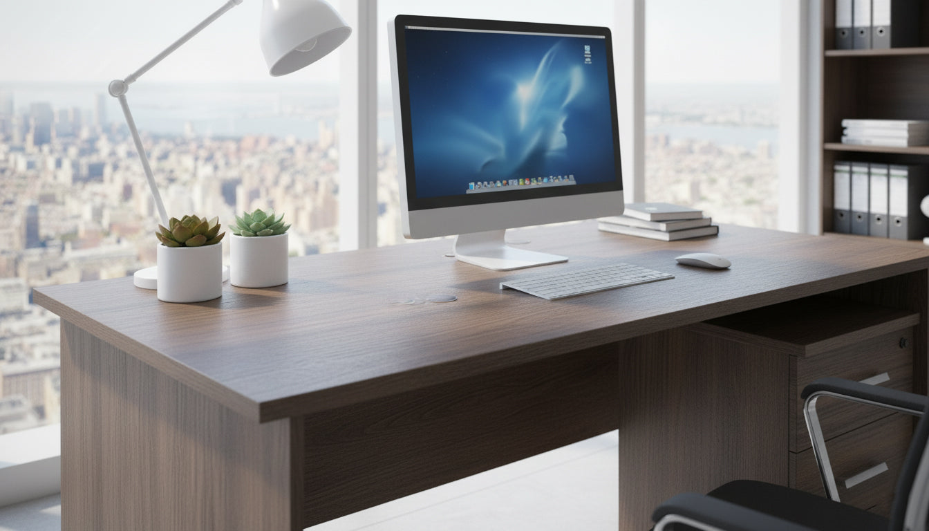 Office Desk with Drawer 120x60cm - Premium Melamine Work Table Dubai UAE