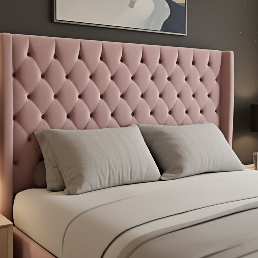 Tufted Upholstered Wooden Bed 90×190cm Single Size | UAE Delivery to Dubai, Abu Dhabi & All Emirates