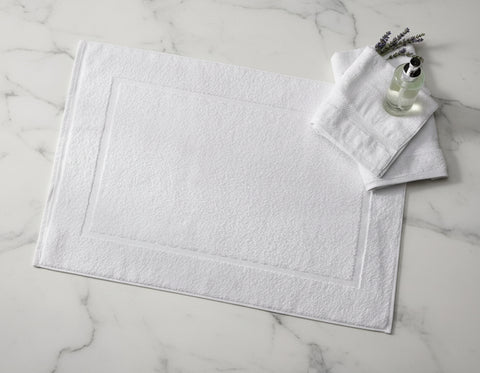 Premium White Bath Mat Set UAE | 1000 GSM Cotton 50x80cm Dubai Abu Dhabi