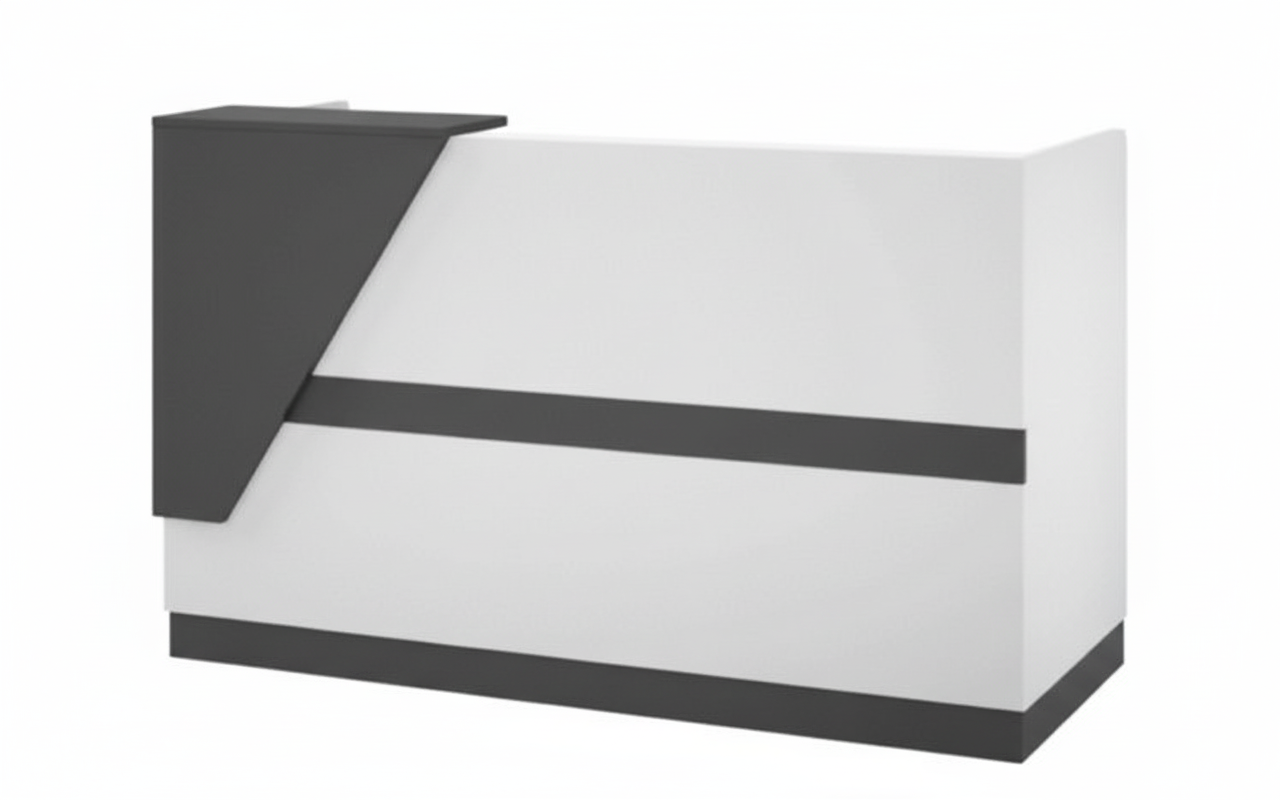 INFINI HOMES Reception Table UAE - Model RCP-140-WT 140x60x105cm Dubai Abu Dhabi Sharjah