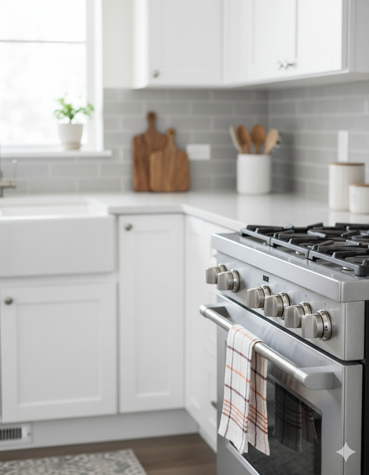 Kitchen Towels UAE Pack of 6 | Green Orange Multi Checks 50x70cm Dubai Abu Dhabi | INFINI HOMES