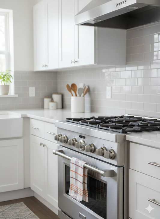 Kitchen Towels UAE Set of 8 | Green Orange Multi Checks 50x70cm Dubai Abu Dhabi | INFINI HOMES