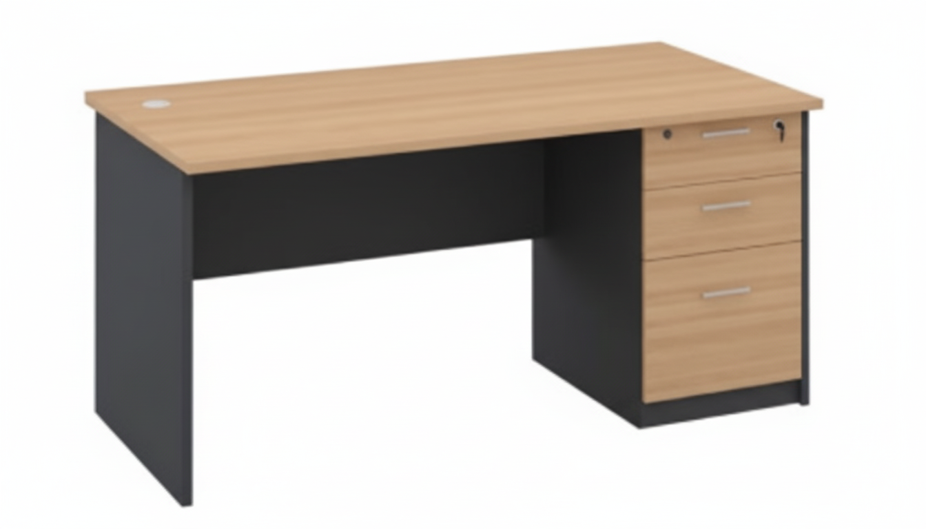 Office Desk 160x70cm Oak Grey - Executive Table Dubai UAE | INFINI HOMES