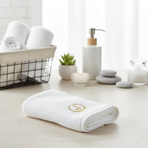 Premium Monogrammed Hand Towel UAE - Luxury 600 GSM Cotton Bath Linen Dubai