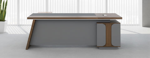 L Shaped Office Desk with Drawers 200x160cm - Executive Office Table UAE | INFINI HOMES
