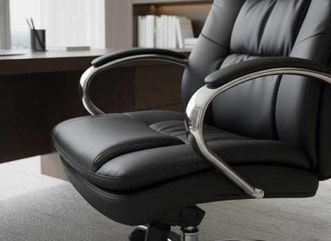 INFINI HOMES Heavy Duty Chair UAE - Model Spanio Height Adjustable Chrome Foot Dubai Abu Dhabi Sharjah