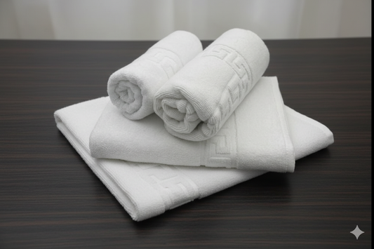 Luxury Hotel Quality Bath Towels Magnolia White 600 GSM Cotton UAE | فوط حمام فندقية فاخرة أبيض ماغنوليا قطن 600 جرام الإمارات