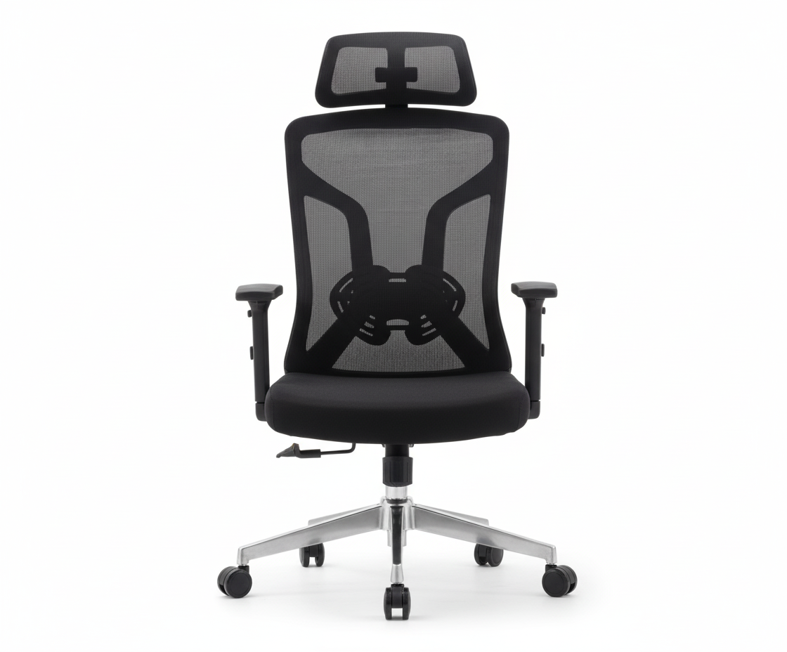 INFINI HOMES Neo High Back Chair UAE - Chrome Base Headrest Dubai Abu Dhabi Sharjah