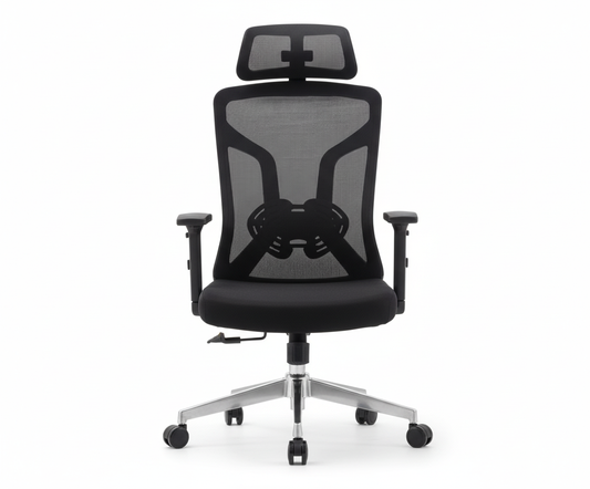 INFINI HOMES Neo High Back Chair UAE - Chrome Base Headrest Dubai Abu Dhabi Sharjah