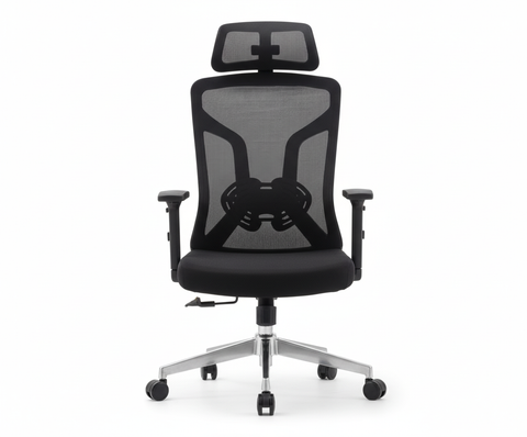 INFINI HOMES Neo High Back Chair UAE - Chrome Base Headrest Dubai Abu Dhabi Sharjah