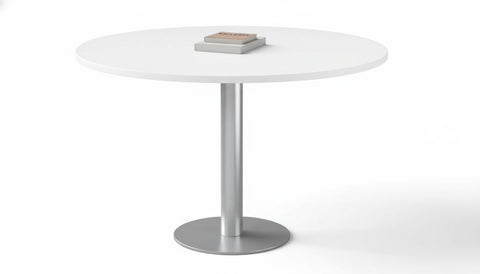 INFINI HOMES Round Table UAE - Model RT-MT-120-WT White 120x75cm Chrome Legs Dubai Abu Dhabi Sharjah