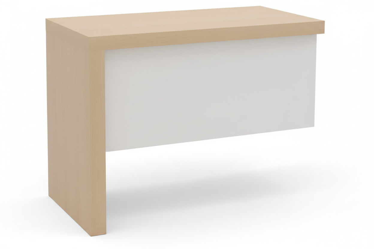 INFINI HOMES Executive Side Extension Table UAE - Model KN0ST-EXT0BX Light Oak White 80x40cm Dubai Abu Dhabi Sharjah