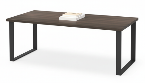 Coffee Table 120x60cm Walnut - Modern Metal Legs | Dubai UAE Furniture