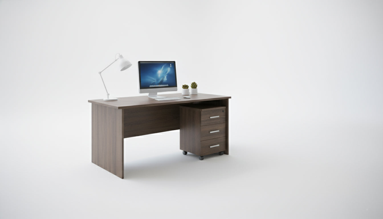 Office Desk with Drawer 120x60cm - Premium Melamine Work Table Dubai UAE