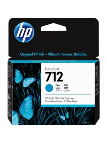HP 712 Cyan DesignJet Ink Cartridge 3ED67A - Original HP Ink UAE | Dubai Abu Dhabi Sharjah Ajman Fujairah Ras Al Khaimah Umm Al Quwain