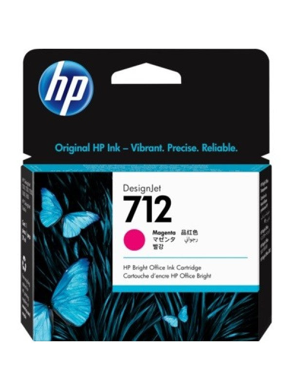 HP 712 Magenta DesignJet Ink Cartridge 3ED68A - UAE Wide Delivery | Dubai Abu Dhabi Sharjah Ajman Fujairah Ras Al Khaimah Umm Al Quwain