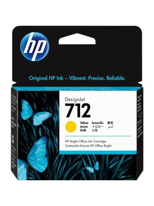 HP 712 Yellow DesignJet Ink Cartridge - Original HP Ink UAE