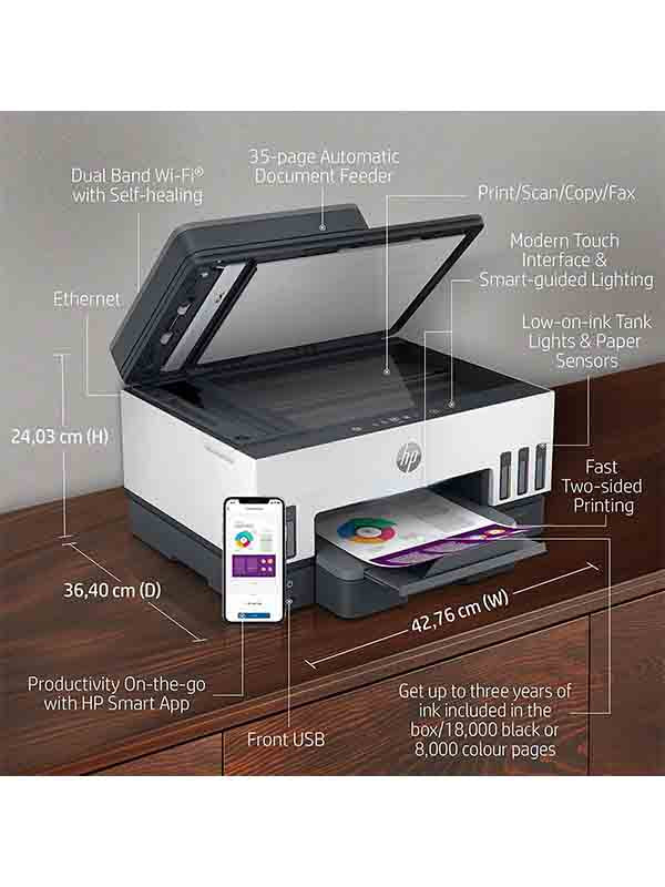 HP Smart Tank 790 All-in-One Printer - Auto Duplex, Magic Touch Panel, 23ppm UAE | Dubai Abu Dhabi Sharjah Ajman Fujairah Ras Al Khaimah Umm Al Quwain