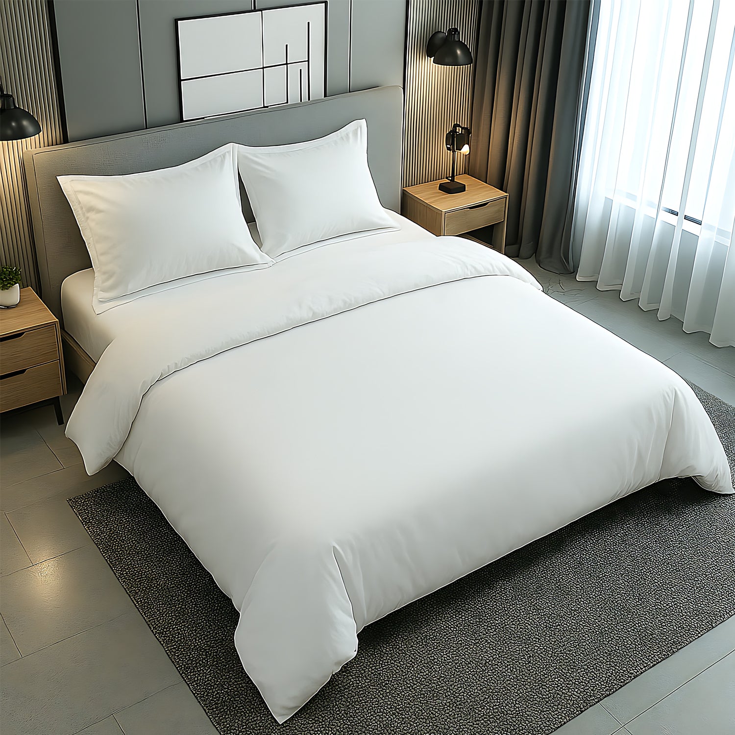 Premium Luxury Bedsheet UAE | White Microfiber 220x240cm | Dubai Abu Dhabi Sharjah Delivery