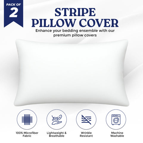 Premium Microfiber Pillow Covers UAE | 50x75cm Set of 2 | Dubai Abu Dhabi Sharjah