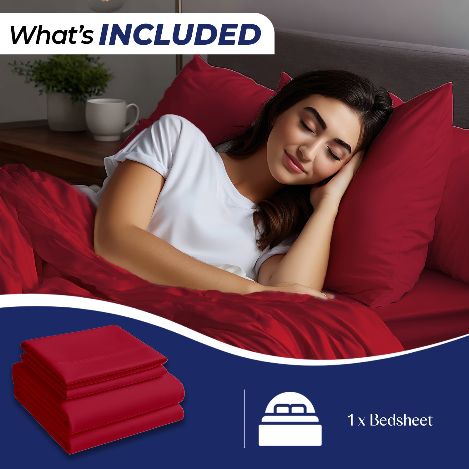 Luxury Dyed Bedsheet Maroon 160x220cm - Premium Microfiber | UAE Delivery to Dubai, Abu Dhabi, Sharjah