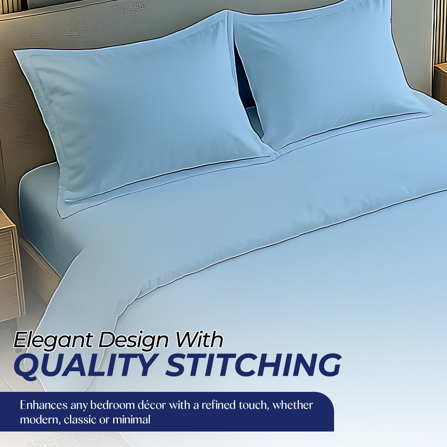 Premium Dyed Bedsheet Sky Blue 160x220cm | UAE Delivery to Dubai, Abu Dhabi & All Emirates
