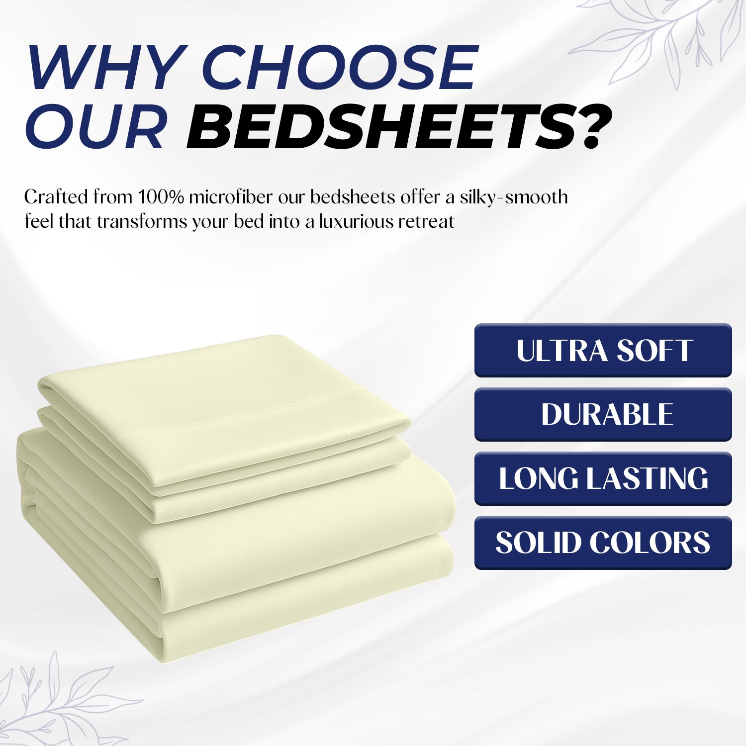 Premium Luxury Dyed Bedsheet UAE | Cream 160x220cm | Dubai Abu Dhabi Sharjah Delivery