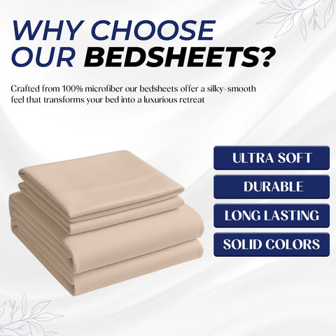 Premium Luxury Dyed Bedsheet UAE | Ivory 160x220cm | Dubai Abu Dhabi Sharjah Delivery