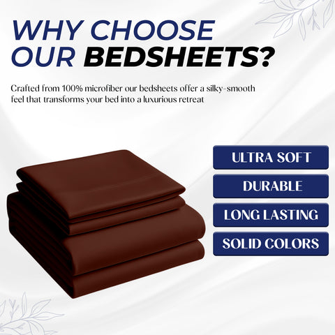 Premium Coffee Dyed Bedsheet 160x220cm | UAE Delivery to Dubai, Abu Dhabi & All Emirates | INFINI HOMES